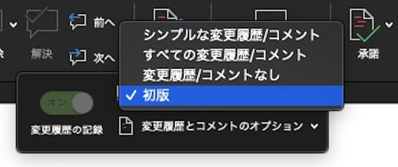 Word校閲機能：初版確認