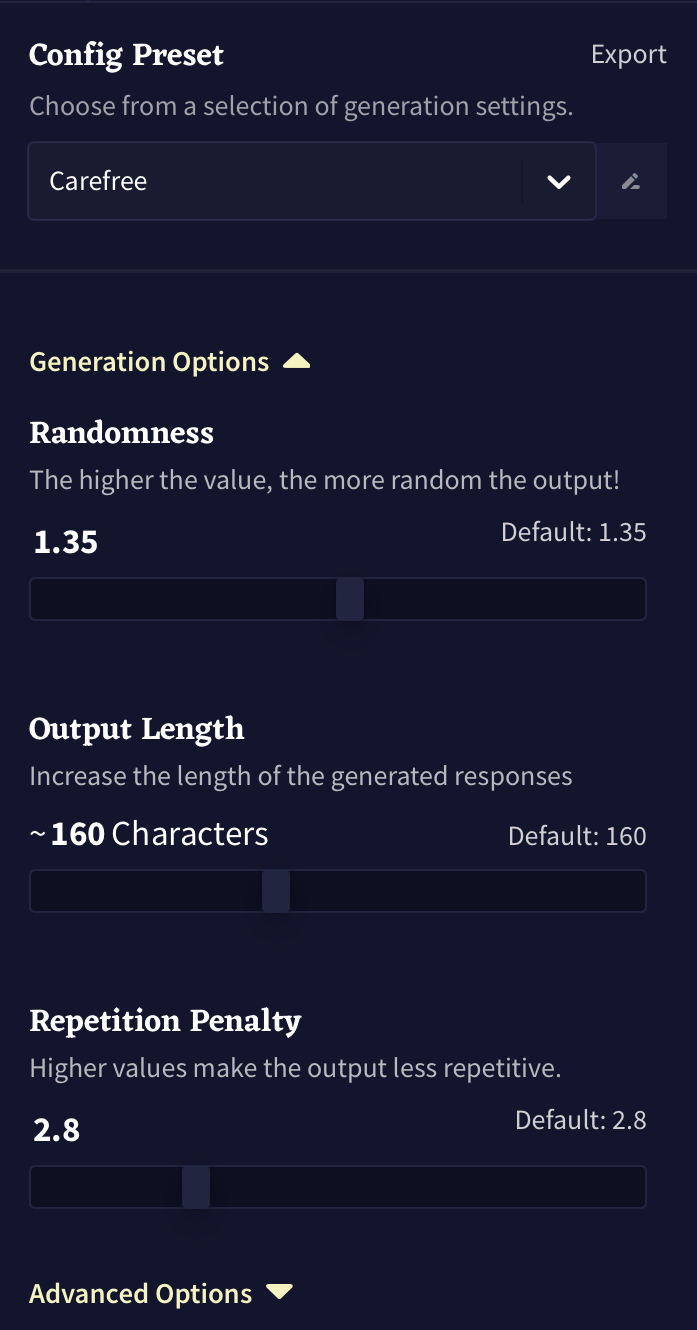 Novel AI：コンフィグプリセット（詳細）