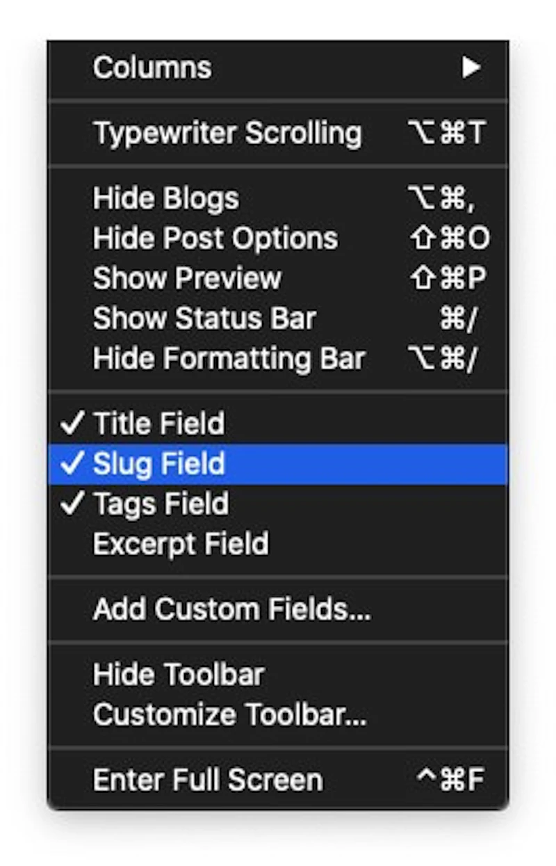 スラッグを入力できるようにする