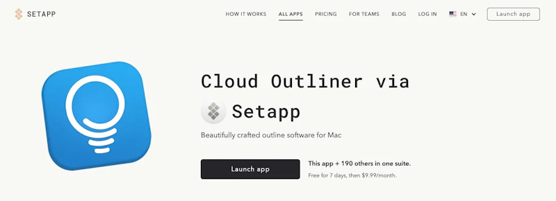 Cloud Outliner（Setapp）