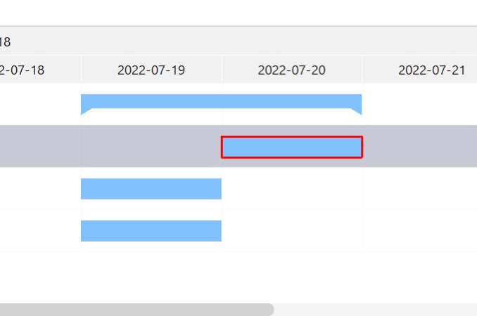 EdrawMind：ガントチャート・スライドバー