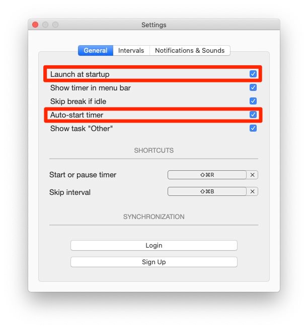 Be Focused：基本設定