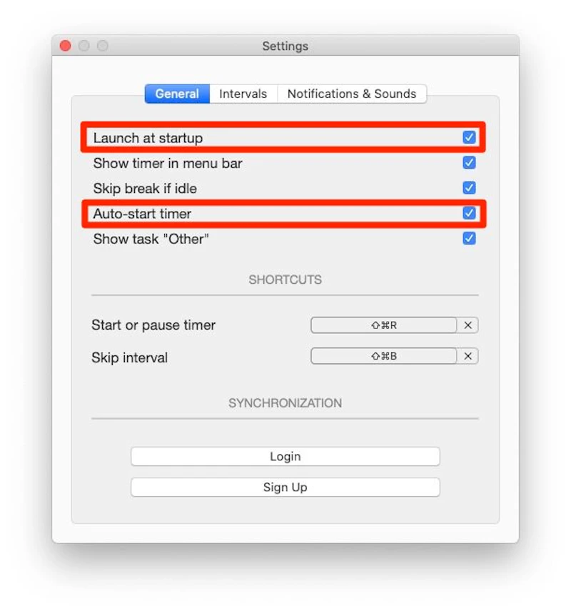 Be Focused：基本設定