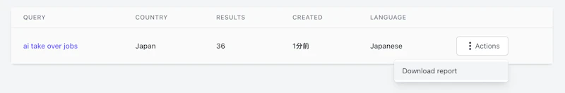 NeuralText：キーワードリサーチ（結果）