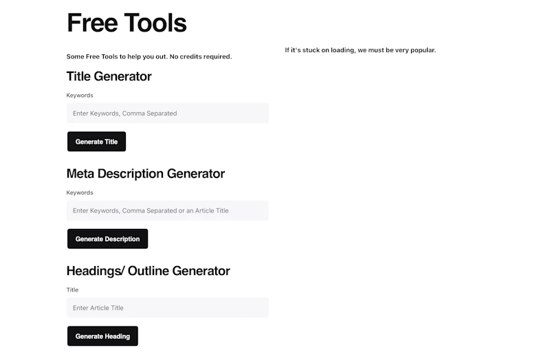 Autoblogging.ai：無料ツール