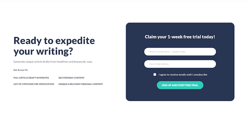 AI-Writer：無料トライアル登録