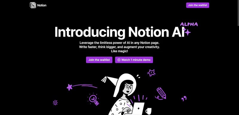 Notion AI：トップページ