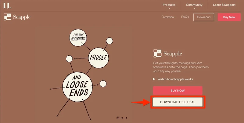 Scapple：TOP<br>ダウンロード