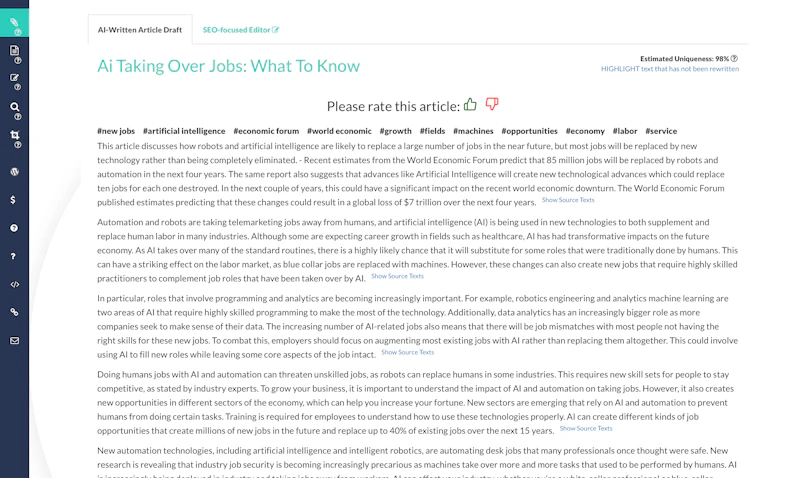 AI-Writer：リサーチ＆ライター（出力結果）