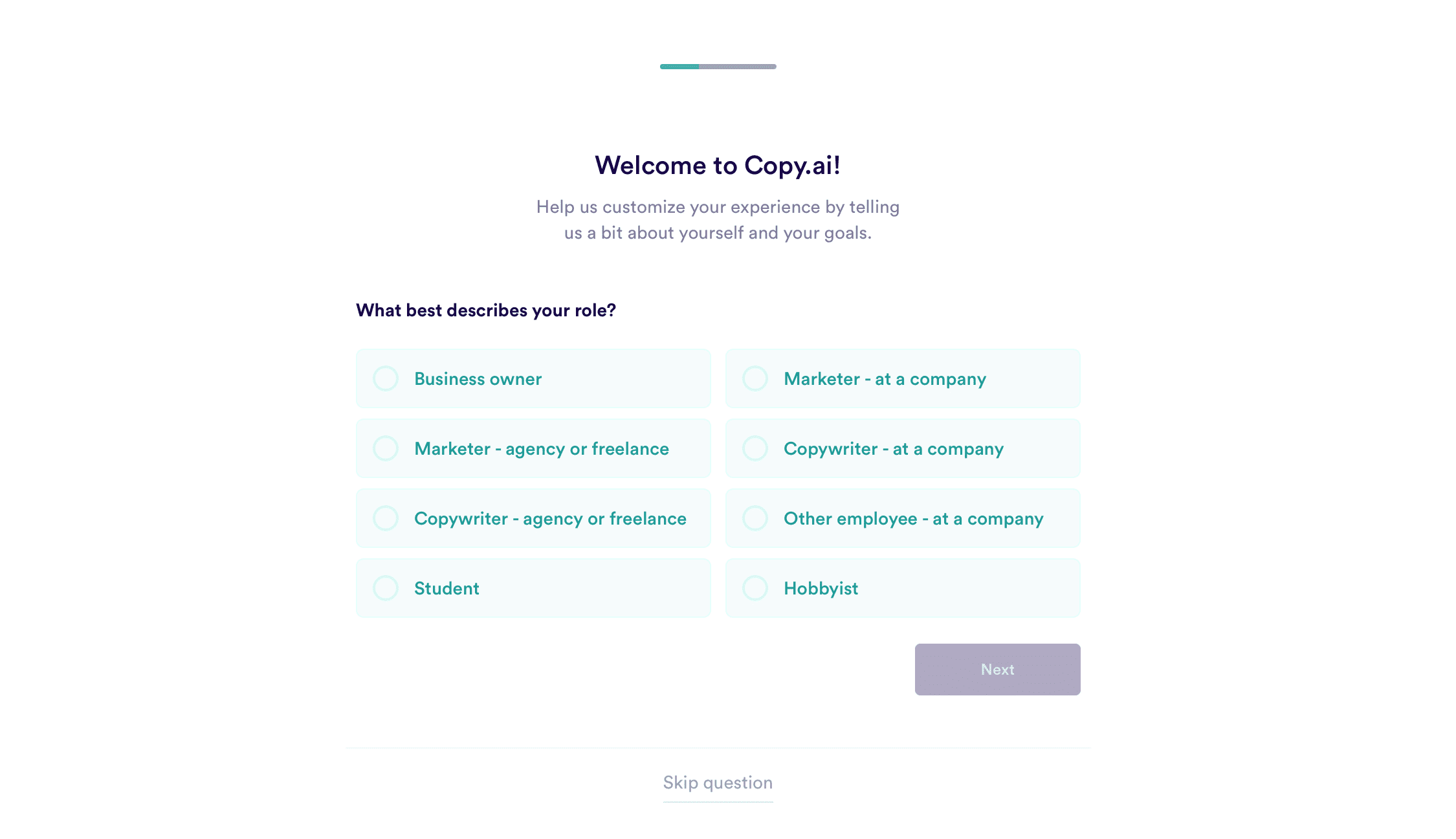Copy AI：アンケート