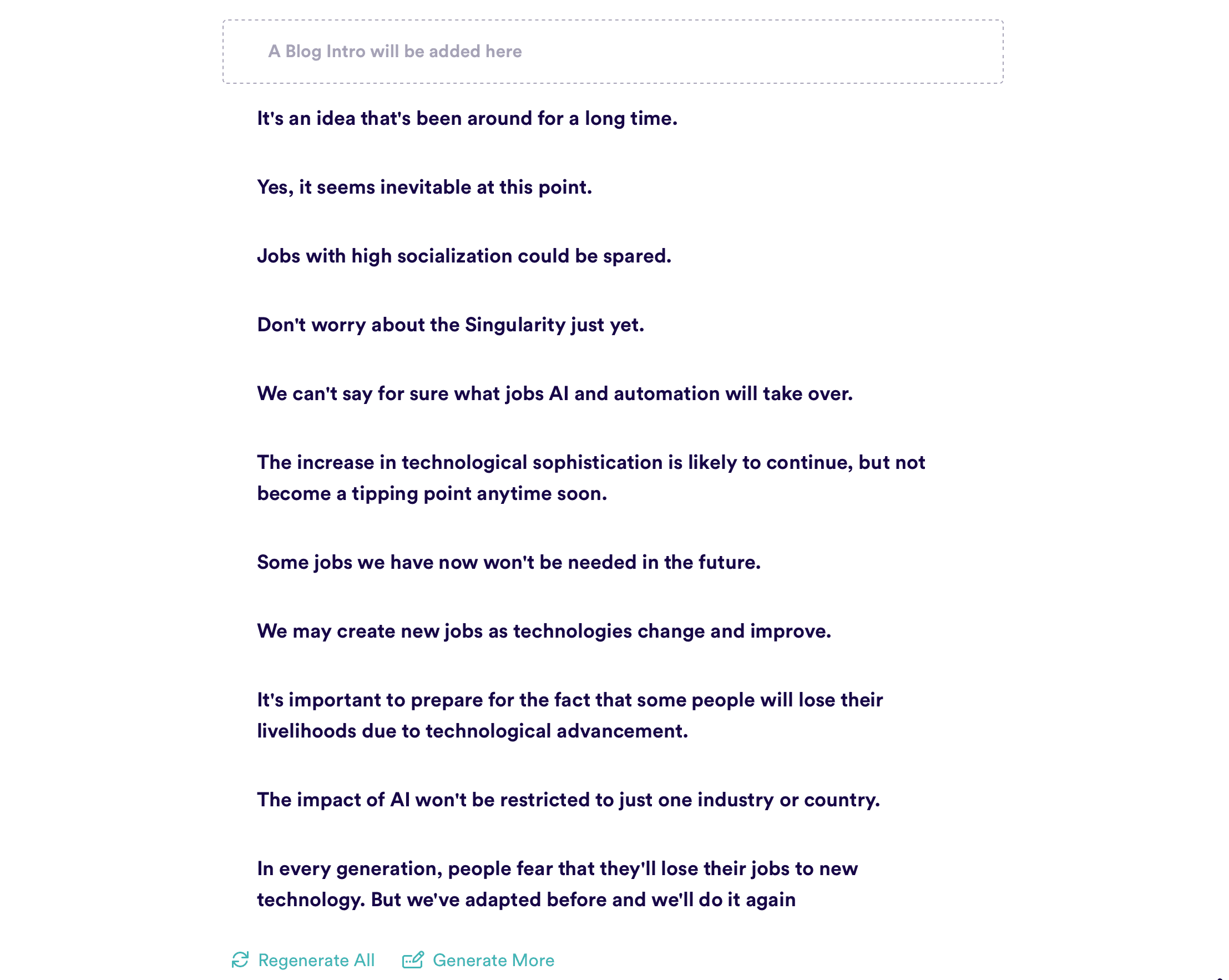 Copy AI：ブログ作成ウィザード（見出し）