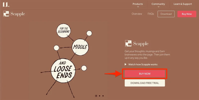 Scapple：TOP<br>購入