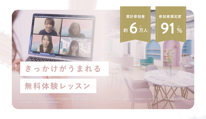 SHElikes：無料体験レッスン