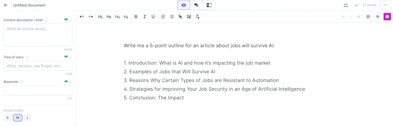 Jasper：フォーカスモード