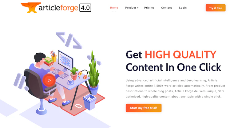 Article Forge：トップページ