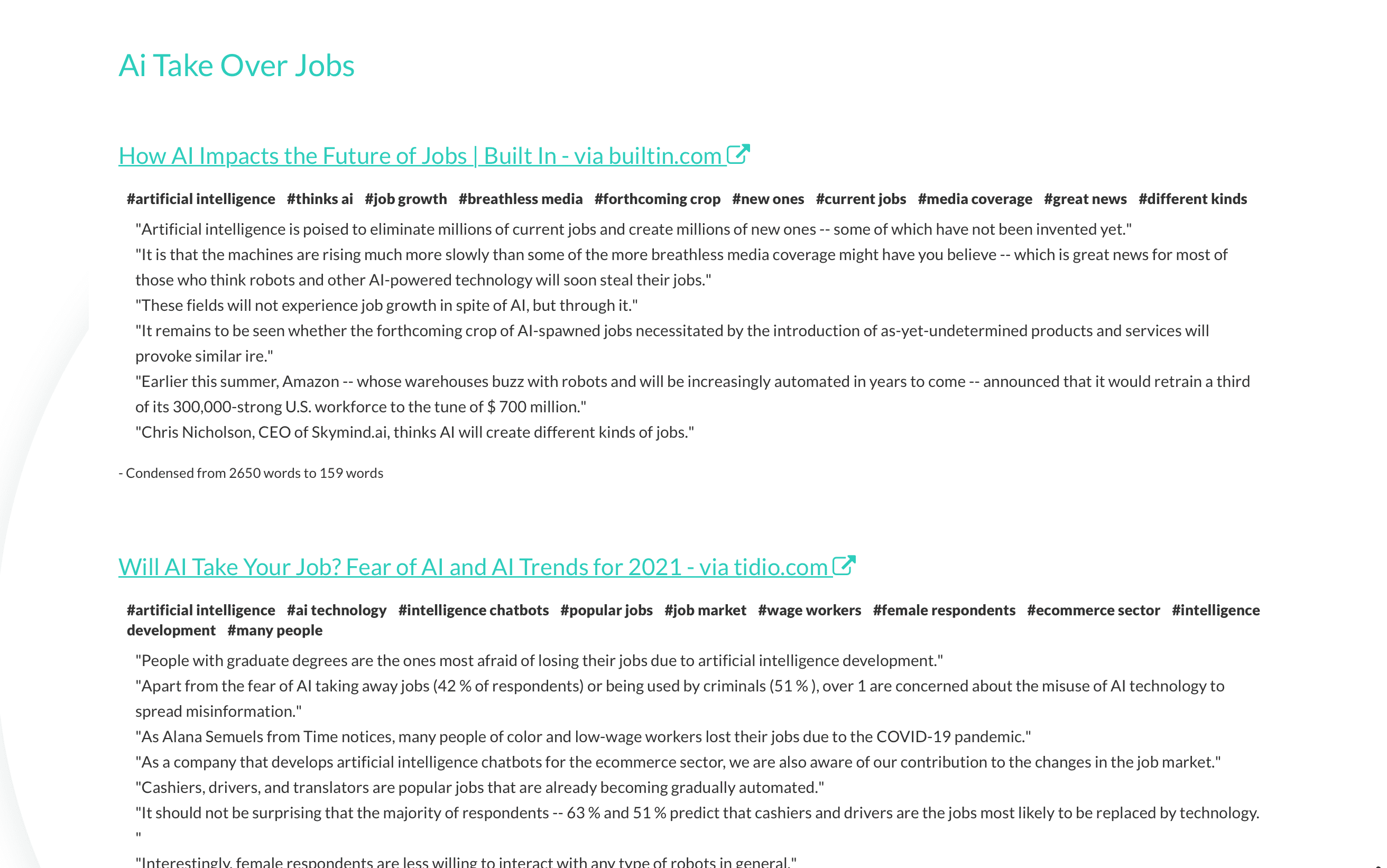 AI-Writer： 情報要約ツール