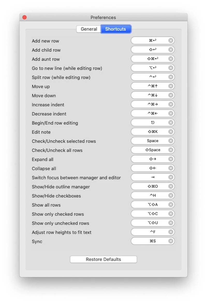 キーボードショートカットが充実している