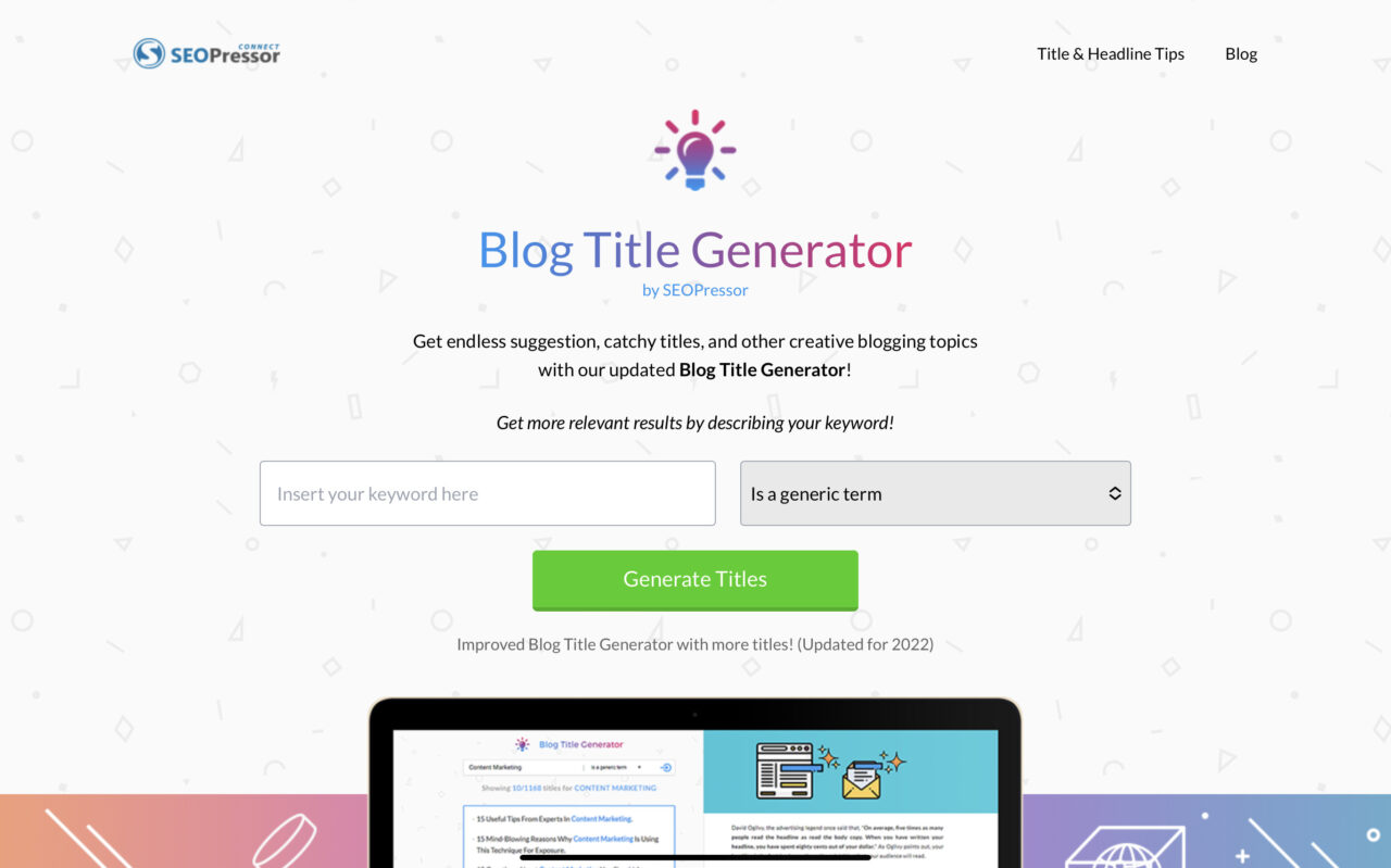 Blog Title Generator