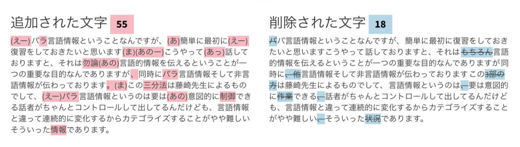 文字起こしさんの使い方：AmiVoice結果