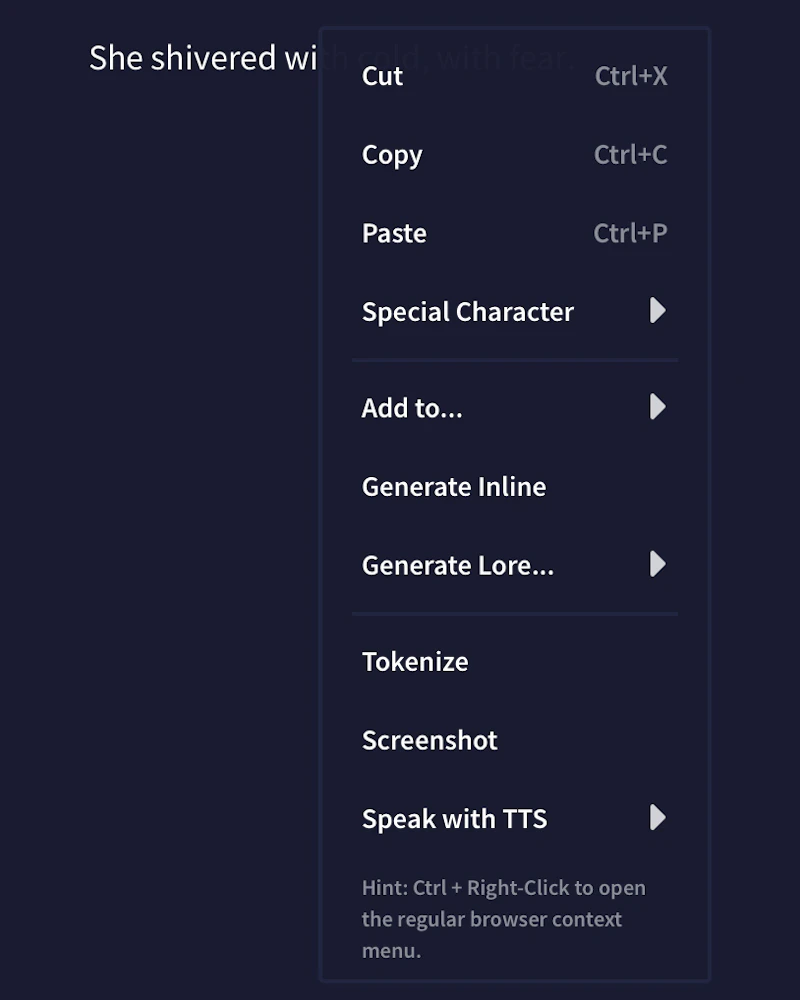 Novel AI：編集メニュー（詳細）