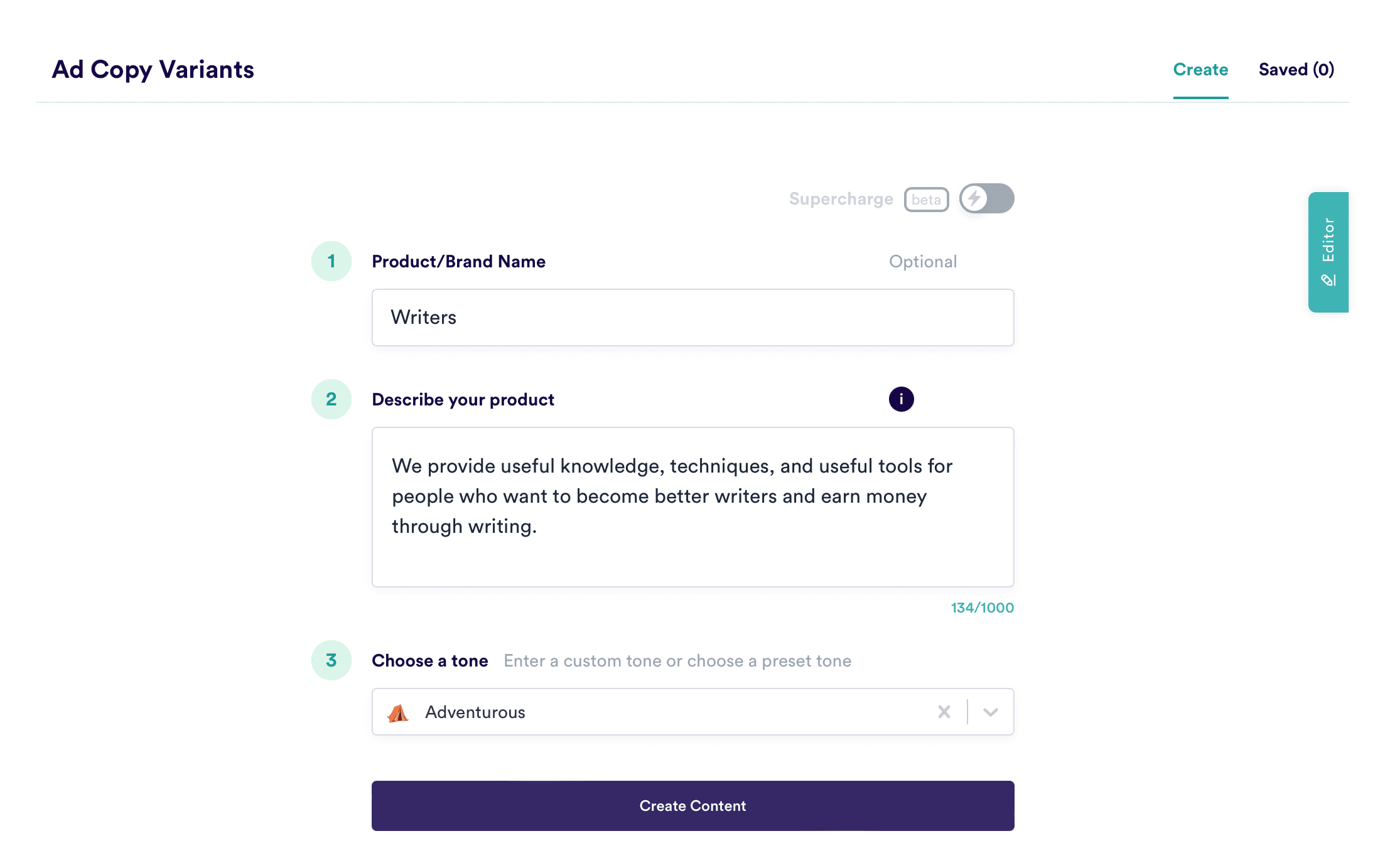 Copy AI：広告コピー