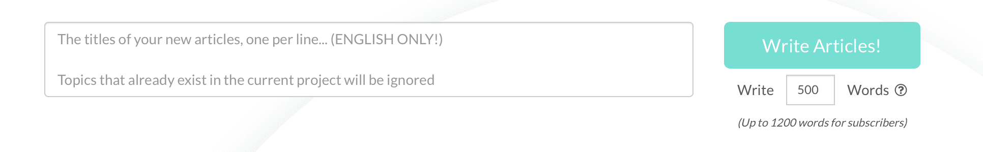 AI-Writer： 一括記事生成