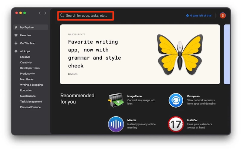 検索窓にインストールしたいアプリ名を入力