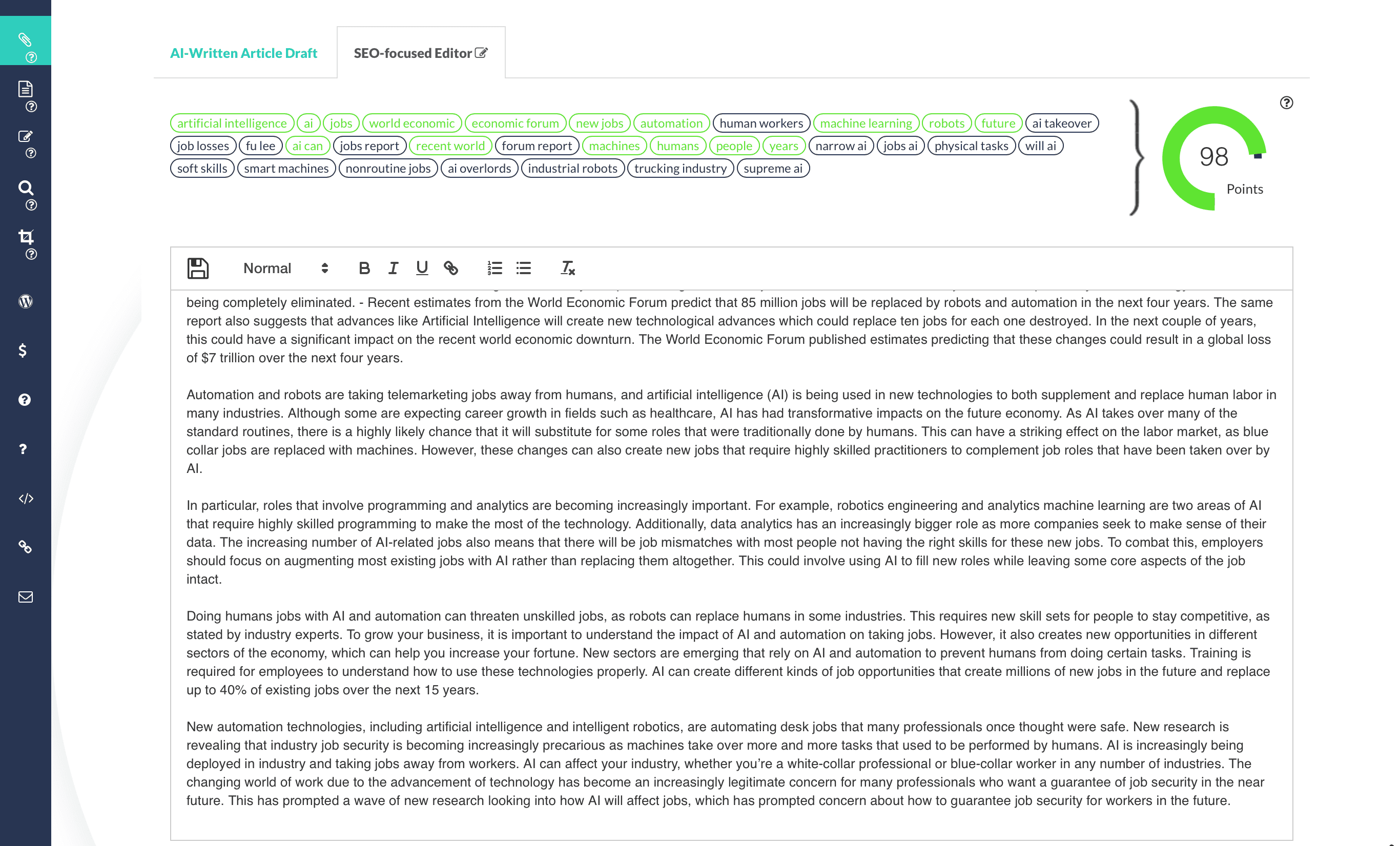 AI-Writer：リサーチ＆ライター（SEOフォーカスエディタ）
