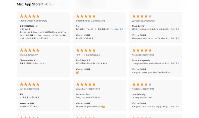 CleanMyMac：評判・口コミ