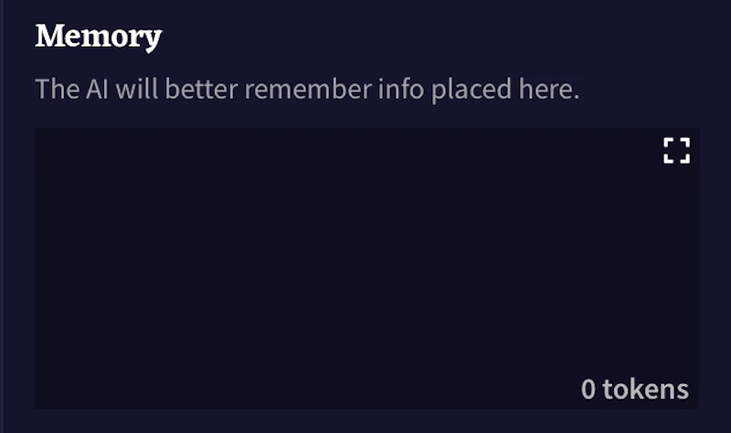 Novel AI：メモリー