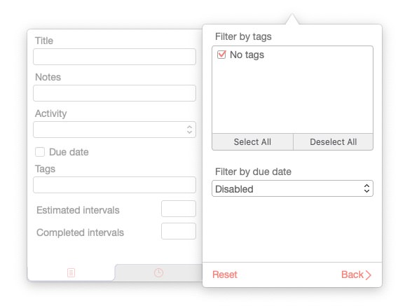 Be Focused：タスク設定