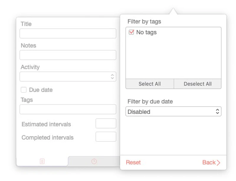 Be Focused：タスク設定