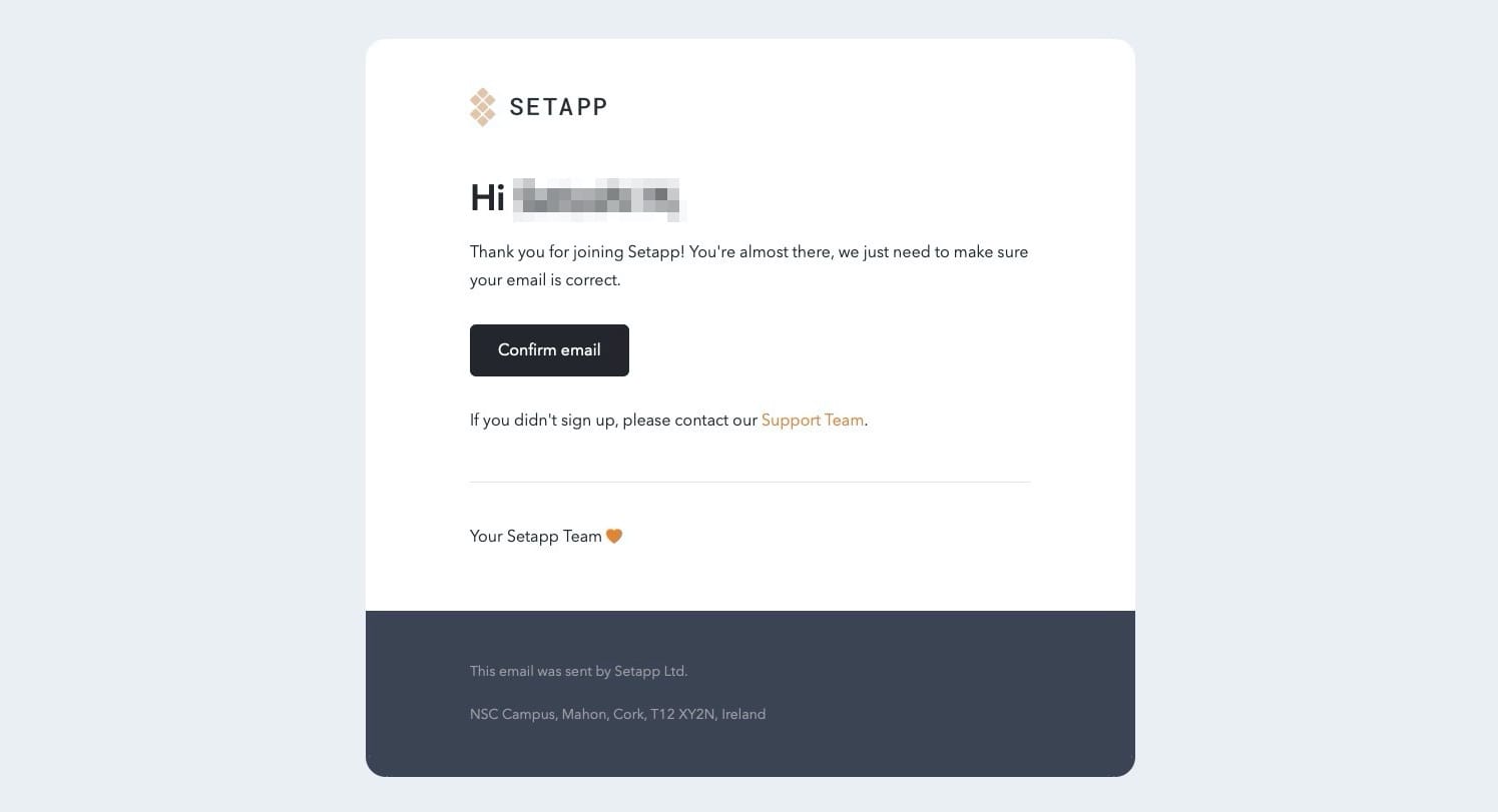 Setappメール認証