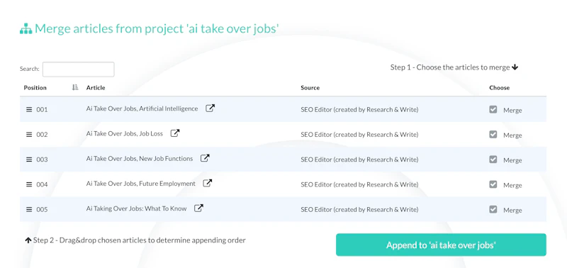 AI-Writer： SEOエディタ（マージ設定）