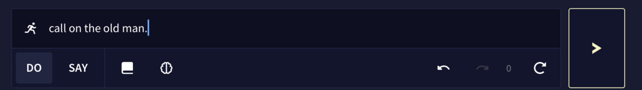 Novel AI：テキストアドベンチャー（行動）