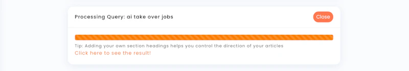 Article Forge：記事生成完了