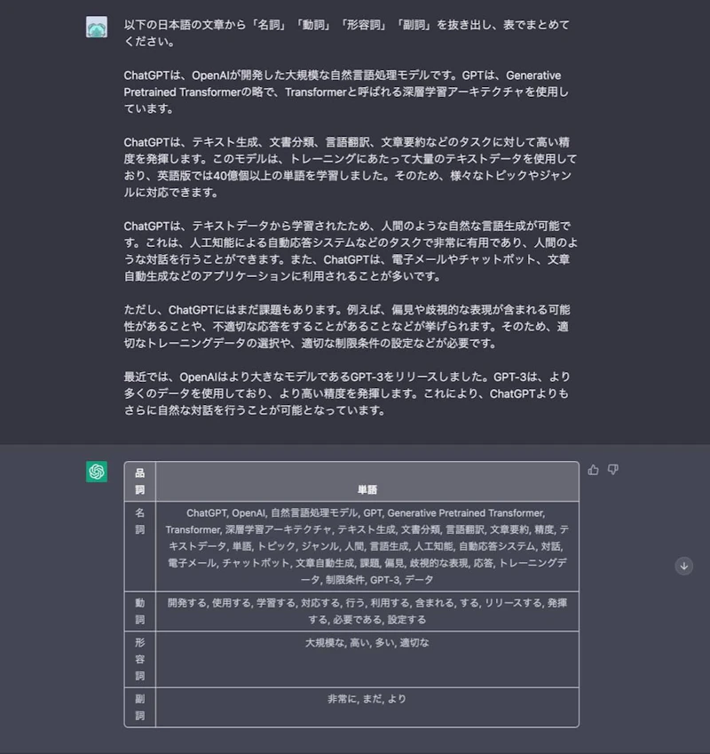 ChatGPTクリエイティブ文章プロンプト：形態素解析
