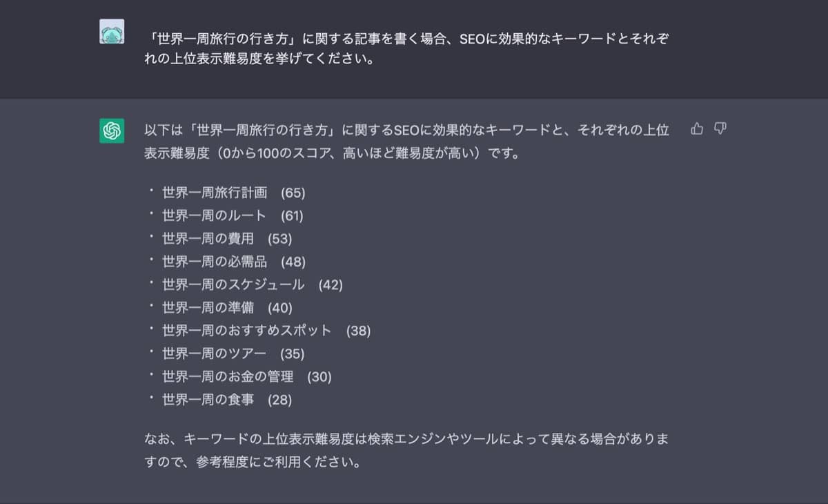 ChatGPT文章作成術：キーワードの選定