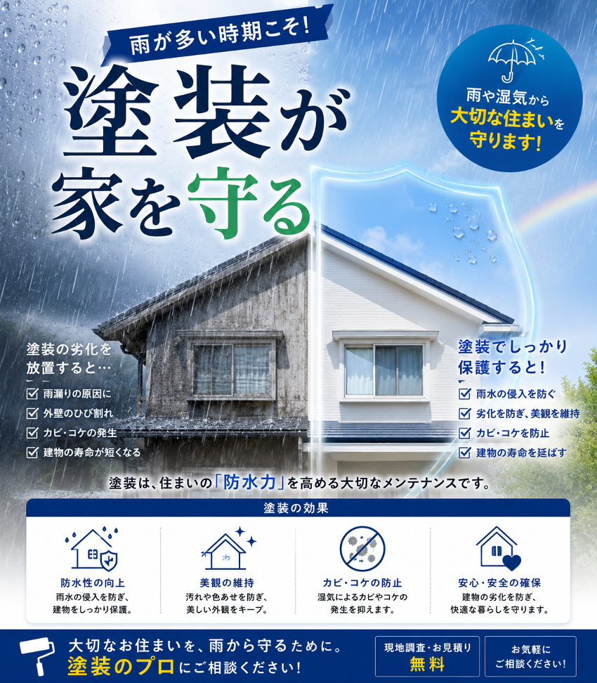 「屋根塗装・シーリング処理で雨漏りを予防！御殿場市の住宅メンテナンス」