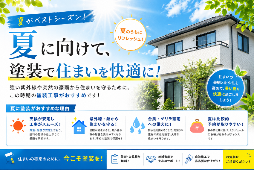「塗装で夏のダメージをリセットしよう」