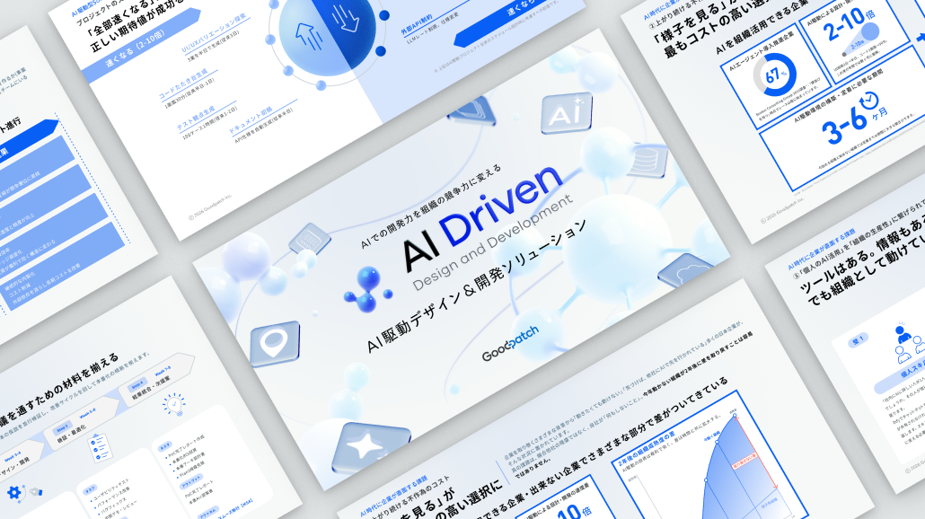AI駆動デザイン&開発ソリューションイメージ図