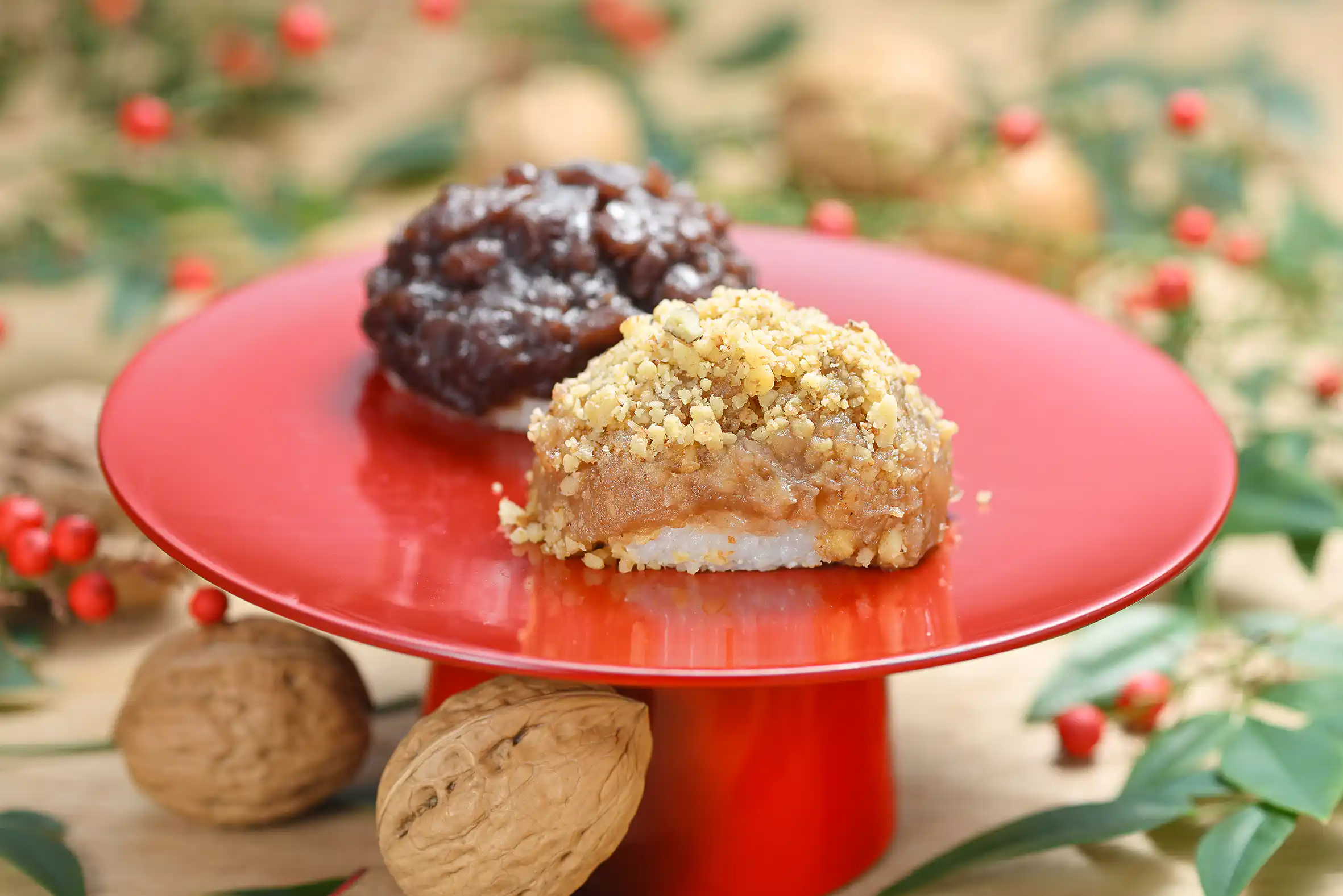 おはぎ(クルミ・粒あん)