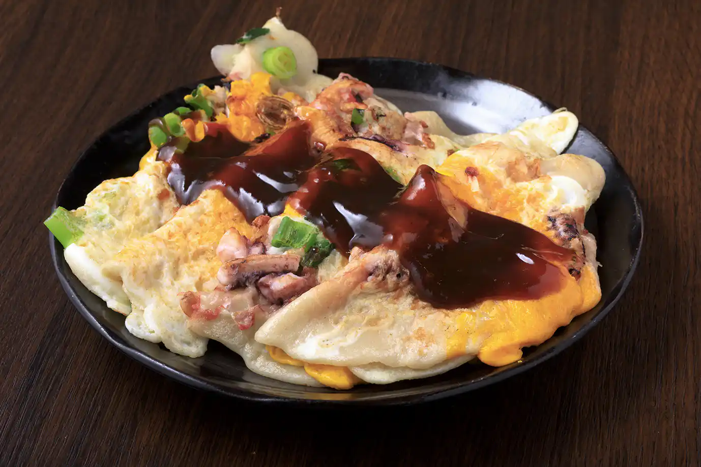 大阪名物！玉子入りいかやき　ねぎ入り（ソース味・醤油味）