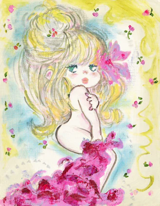 ⚠️最終値下げ　超美品　水森亜土　版画　トワ・エ・モア Amazon.co.jp: 水森亜土 版画 トワ・エ・モア : おもちゃ