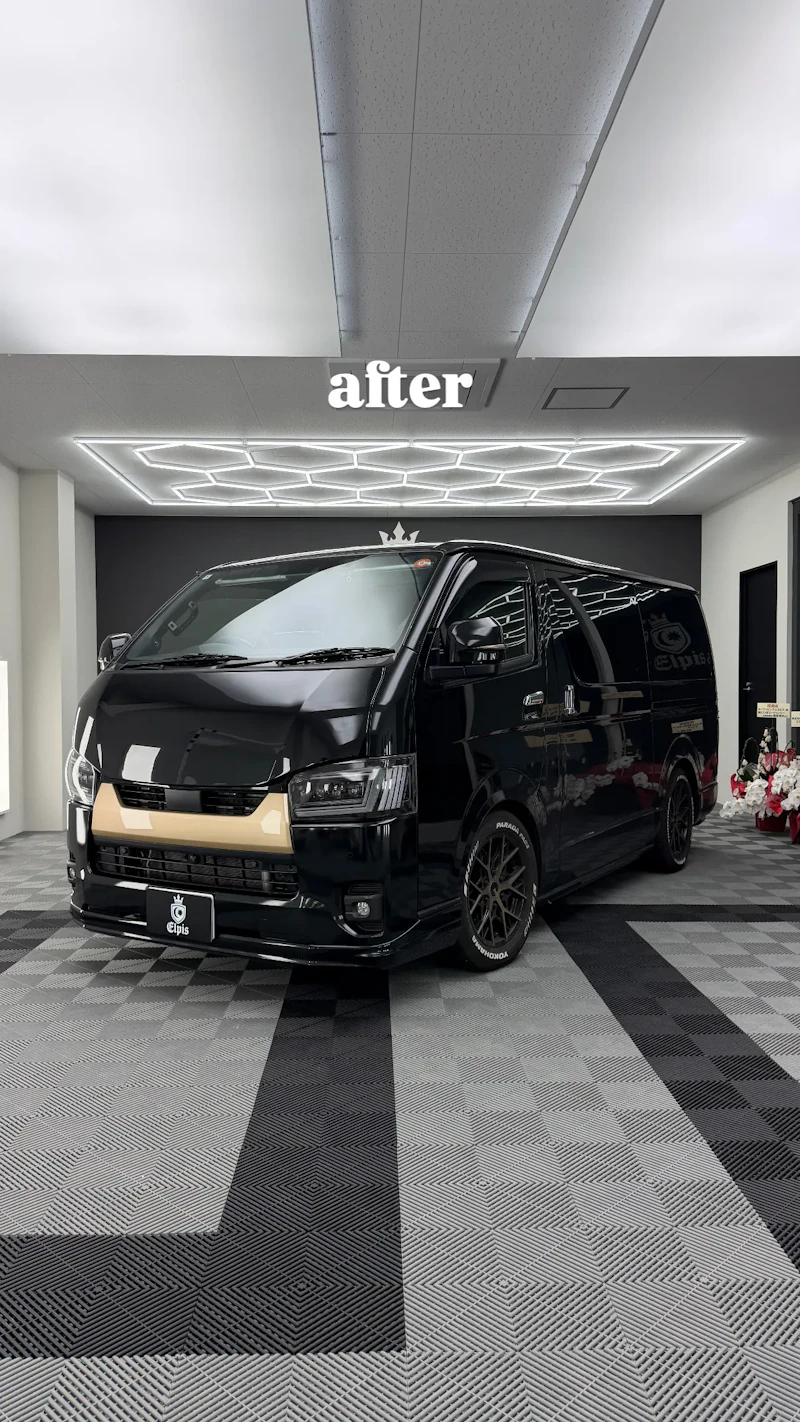 TOYOTA HIACE 部分ラッピング・PPF施工 の施工事例