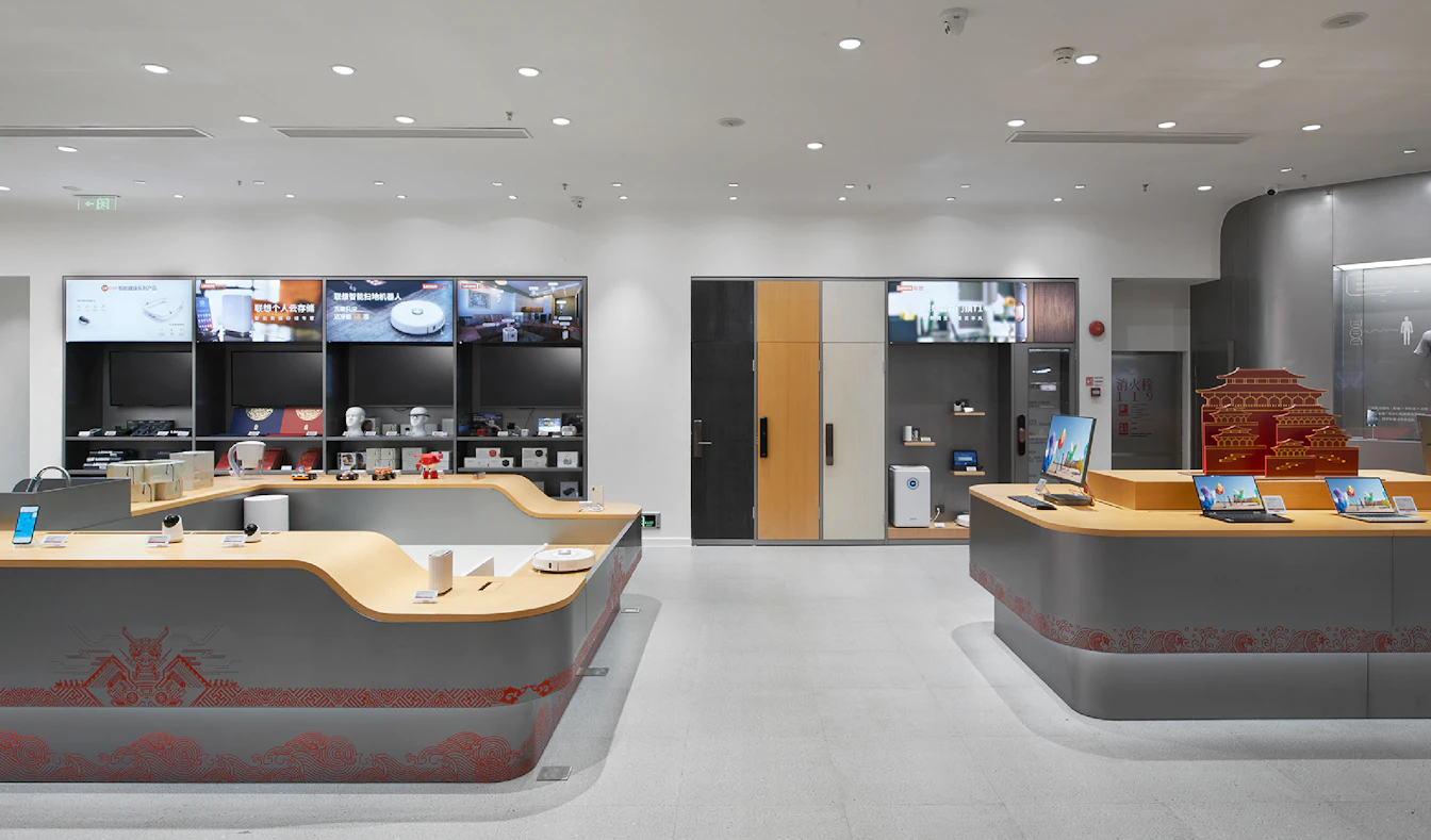 レノボの武漢市の旗艦店内装