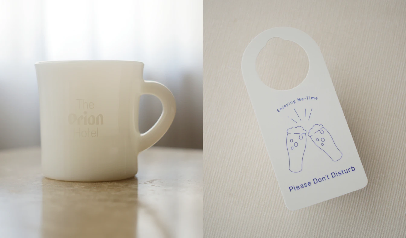 オリオンホテル那覇のコップ・ドアノブプレート