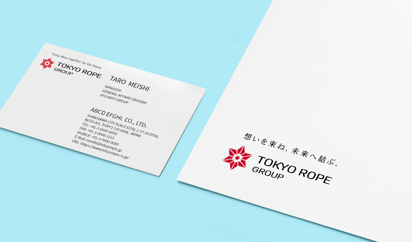 TOKYO ROPE Group logo and stationery design