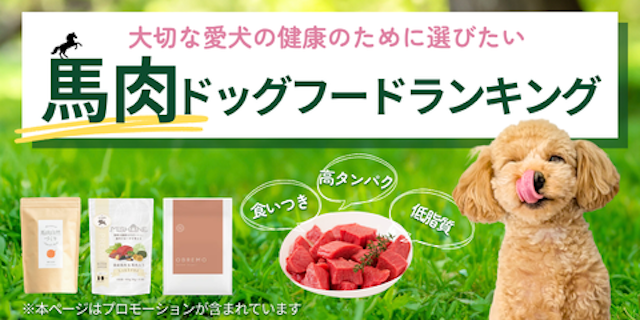 馬肉を使ったドッグフードMV