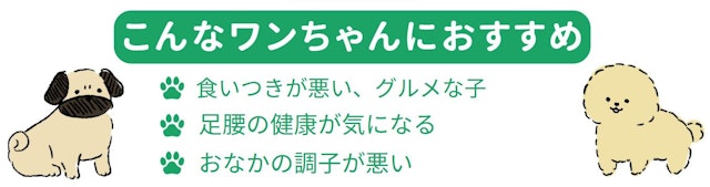 こんなワンちゃんにおすすめ